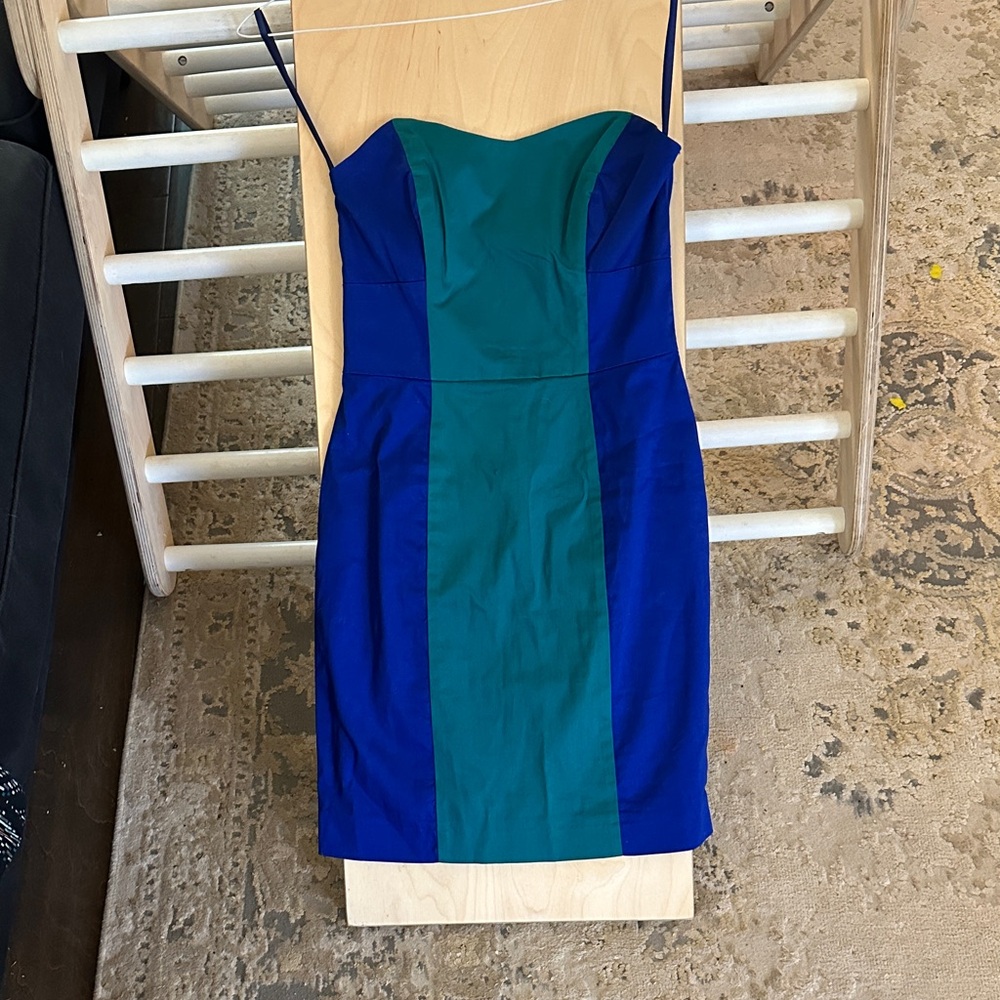 French Connection Blue and Green Mini Dress